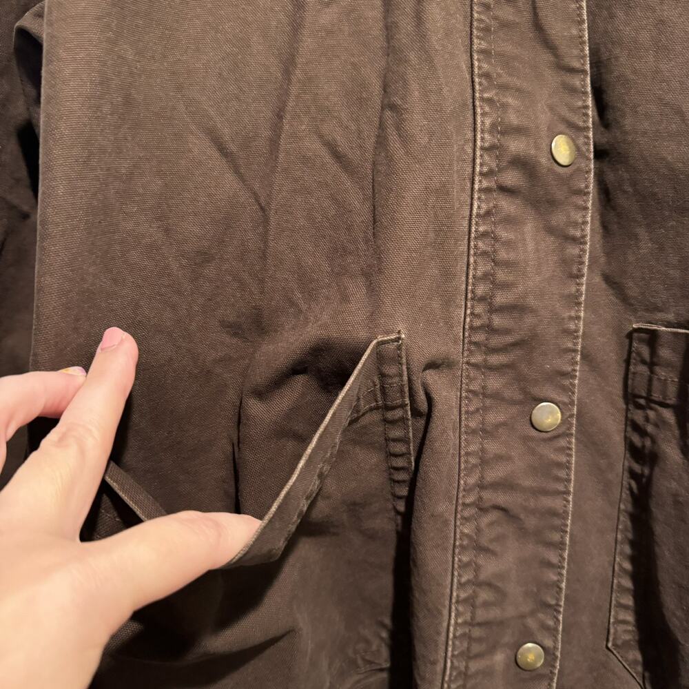 Old Navy Canvas Barn Coat Brown Corduroy Collar Size XXL - Picture 3 of 7